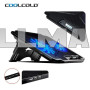 Охлаждающая подставка для ноутбука с вентилятором и подсветкой Coolcold K24 15,6 дюймов Черная